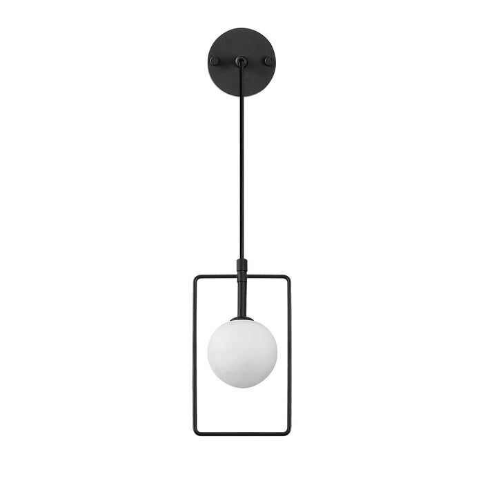 Aplique de pared metal negro 14x15x40 cm casquillo G9