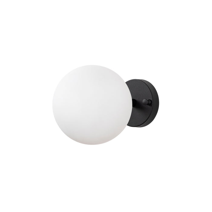 Aplique de pared pantalla blanca metal negro 15x15x24 cm E14