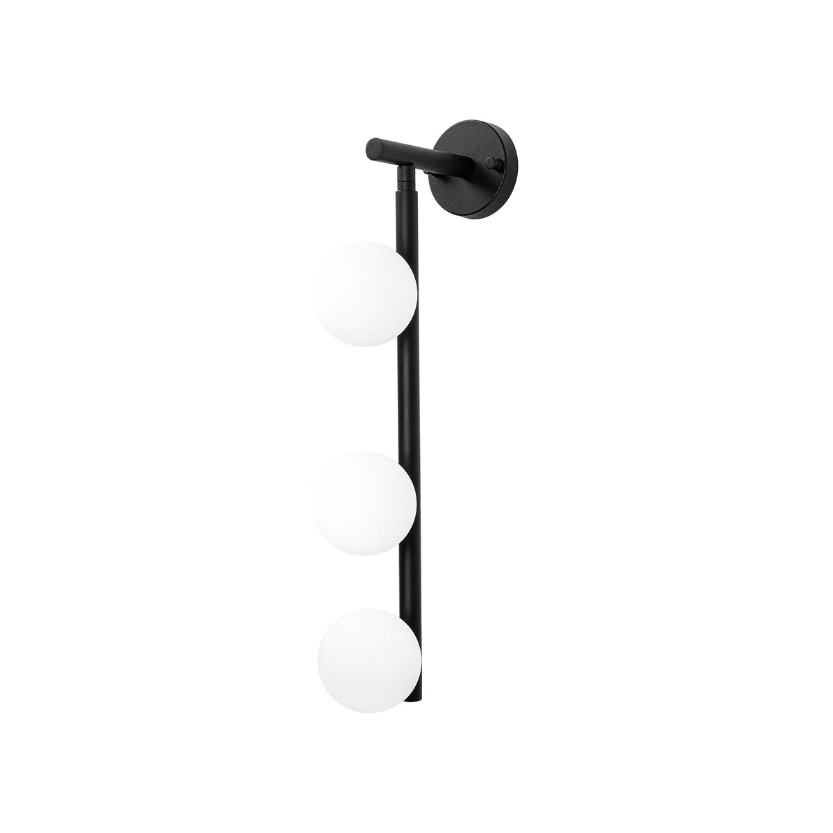Aplique de pared metal negro 10x24x59 cm 3 casquillos G9 (3)