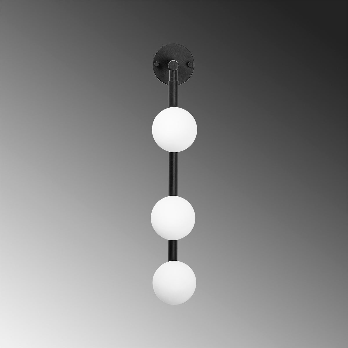 Aplique de pared metal negro 10x24x59 cm 3 casquillos G9 (5)