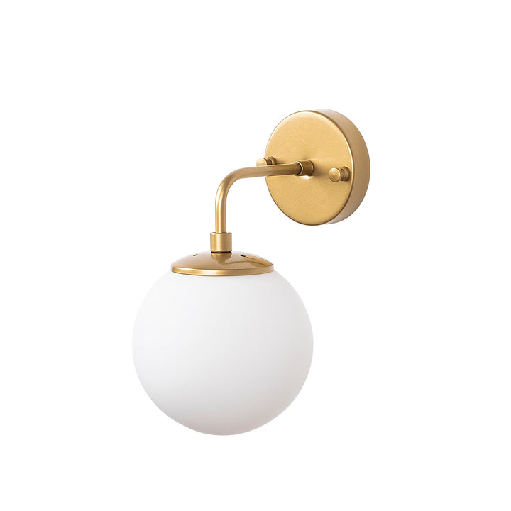Aplique de pared 90 grados pantalla blanca metal oro 15x21x27 cm