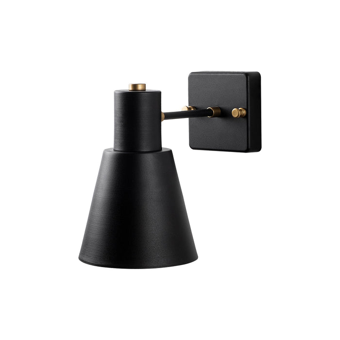 Aplique de pared metal negro 14x24x21 cm casquillo E27