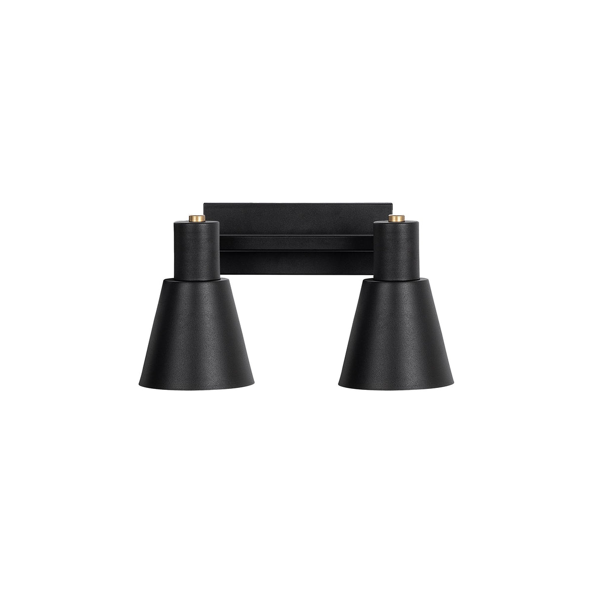 Aplique de pared metal negro 38x21x21 cm 2 casquillos E27