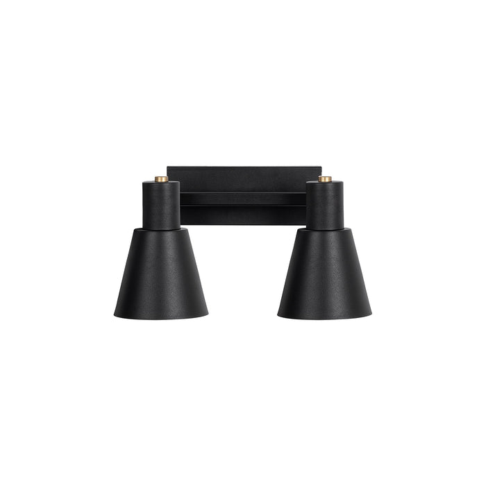 Aplique de pared metal negro 38x21x21 cm 2 casquillos E27