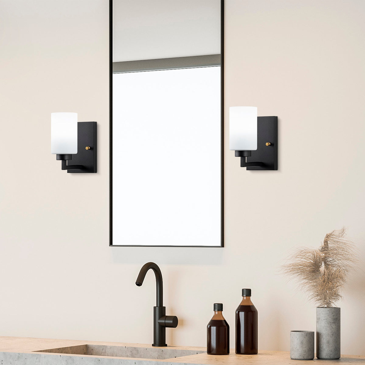 Aplique de pared metal negro 10x19x23 cm casquillo E27 (5)
