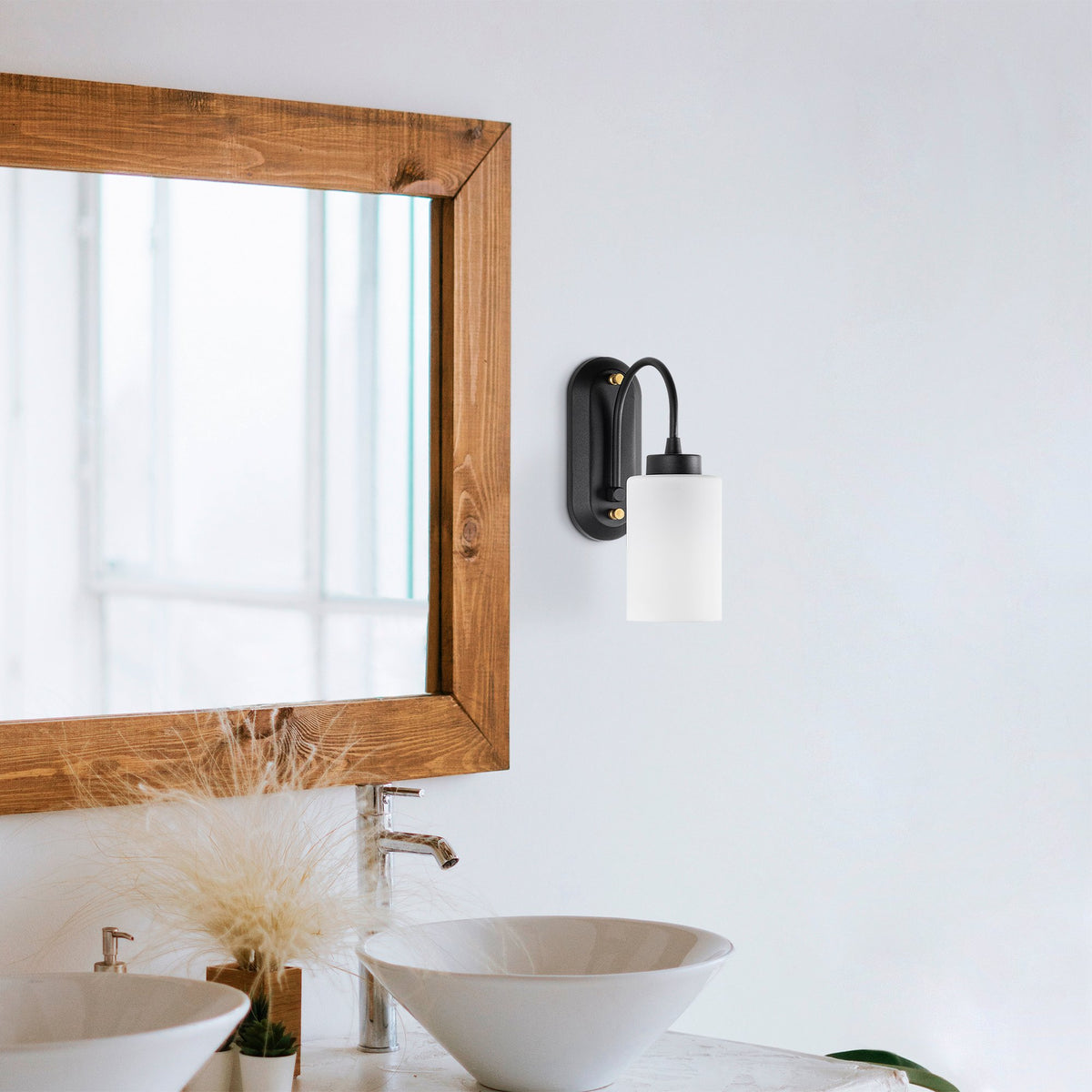 Aplique de pared metal negro 10x21x28 cm casquillo E27 (6)