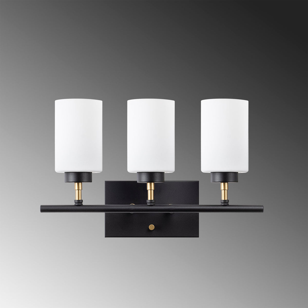 Aplique de pared metal negro 46x15x28 cm 3 casquillos E27 (4)