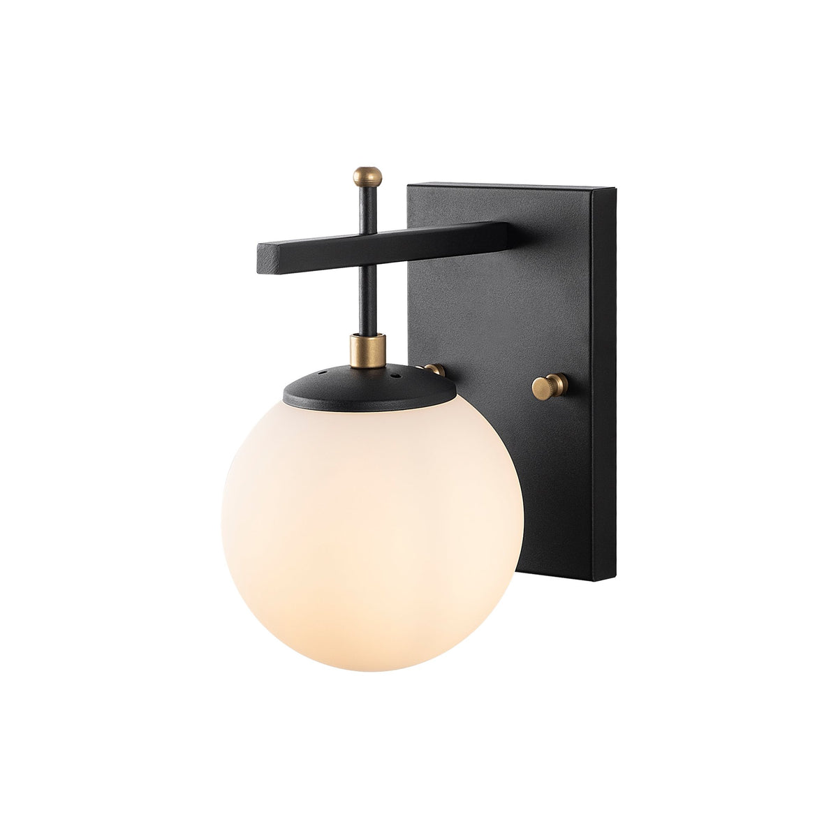 Aplique de pared pantalla blanca metal negro 15x20x15 cm E14 (3)