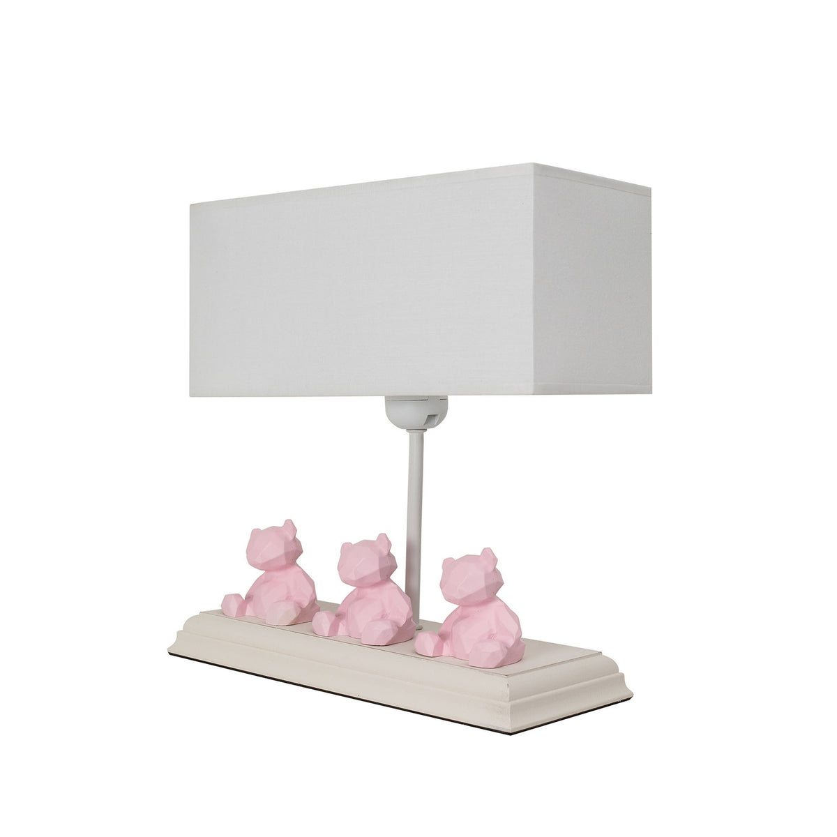 Lámpara de sobremesa MDF rosa colección Volga 26x12x28cm E27
