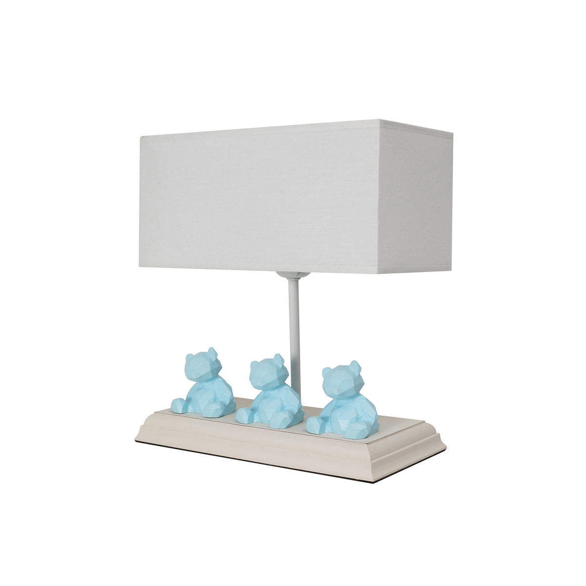 Lámpara de sobremesa MDF azul colección Volga 26x12x28cm E27