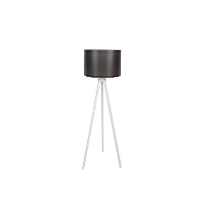 Lámpara de pie MDF negro blanco estructura decorativa
