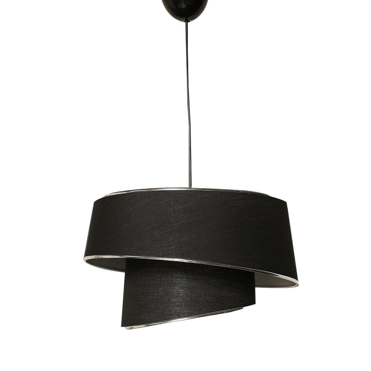 Lámpara de techo metal plata negro estructura decorativa