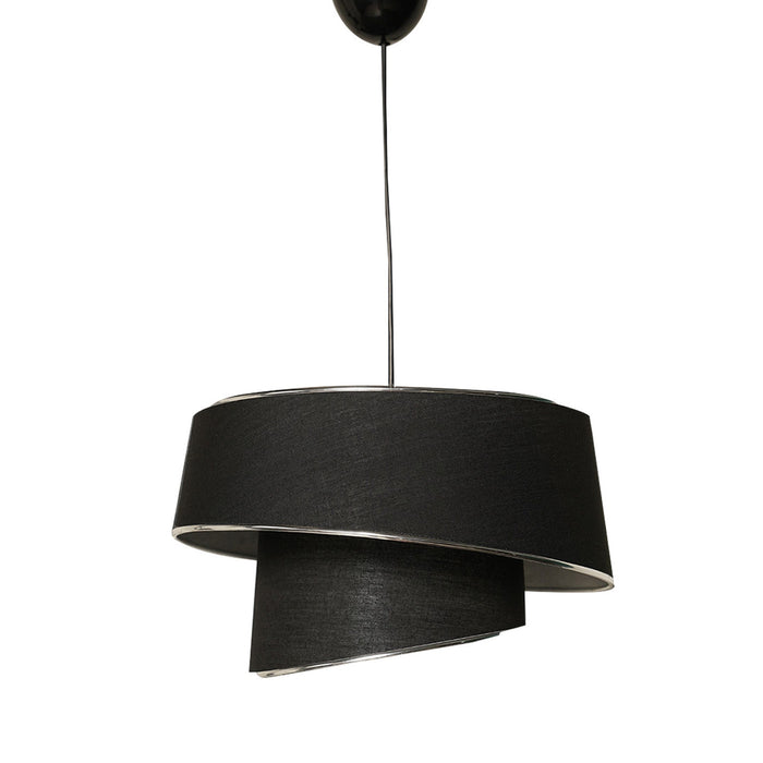 Lámpara de techo metal plata negro estructura decorativa