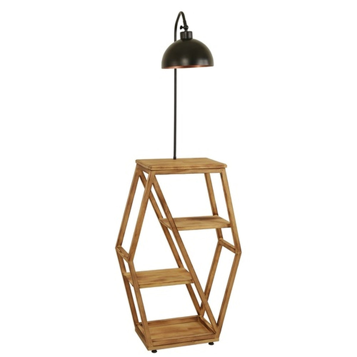 Lámpara de pie metal negro bronze 38x25x165 cm casquillo E27