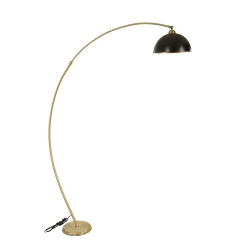 Lámpara de pie metal oro negro colección Malaui 30x30x185cm E27