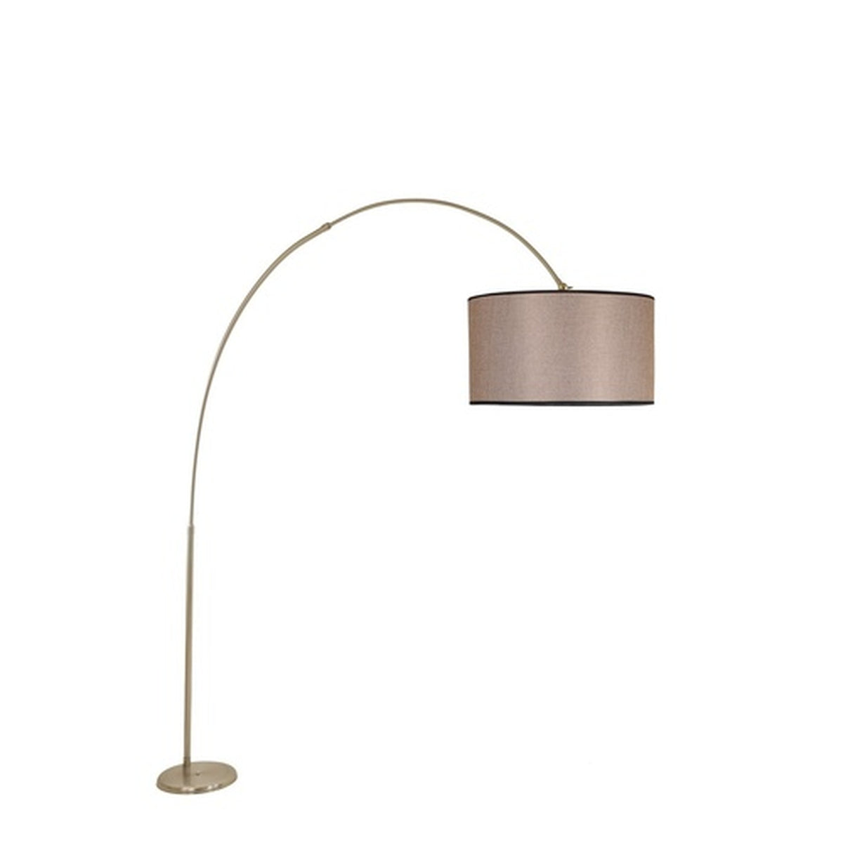 Lámpara de pie metal curva cromada marrón colección Malaui 220cm