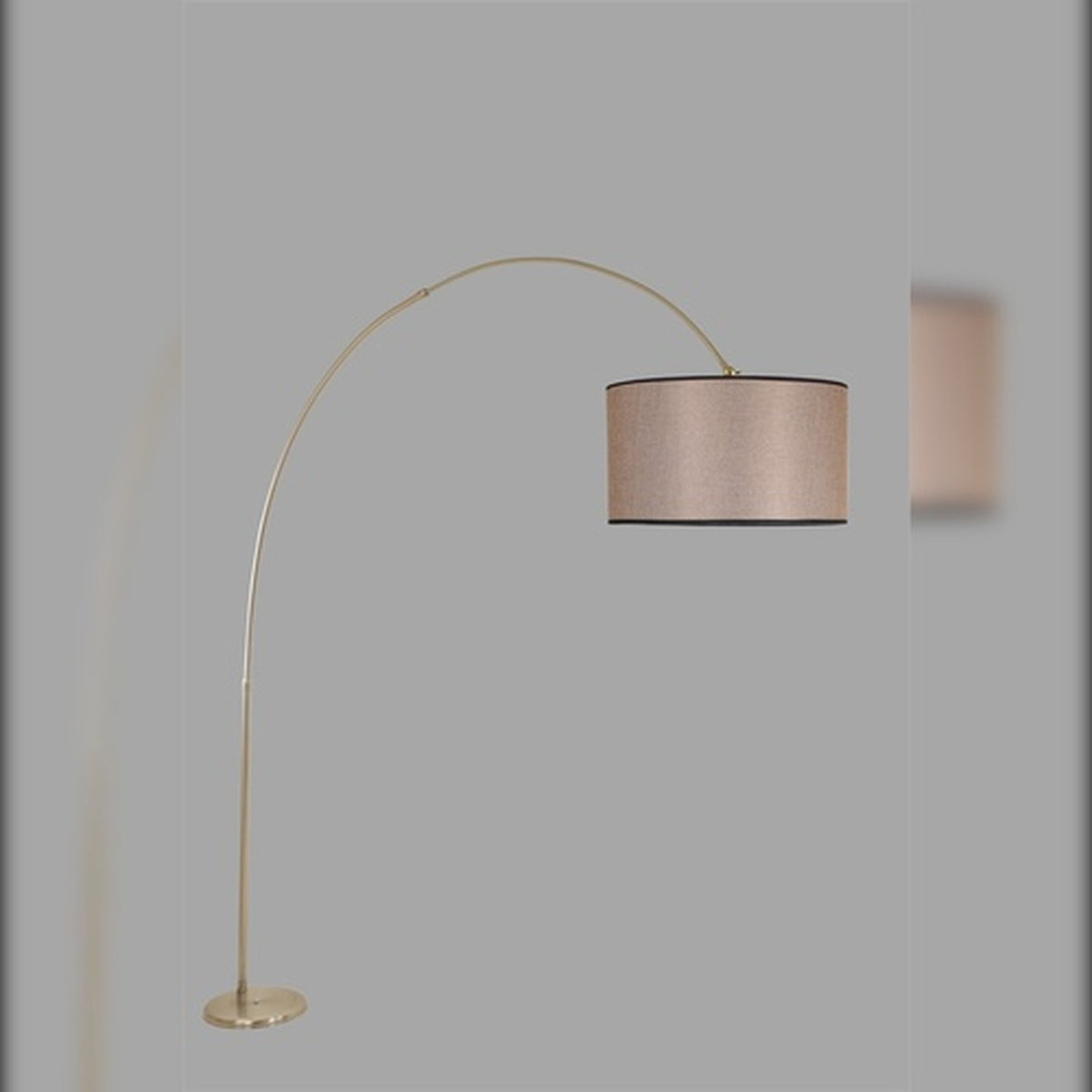 Lámpara de pie metal curva cromada marrón colección Malaui 220cm (3)