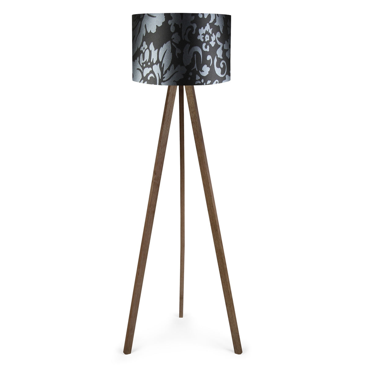 Lámpara de pie MDF PVC negro marrón gris 70% MDF 30% PVC