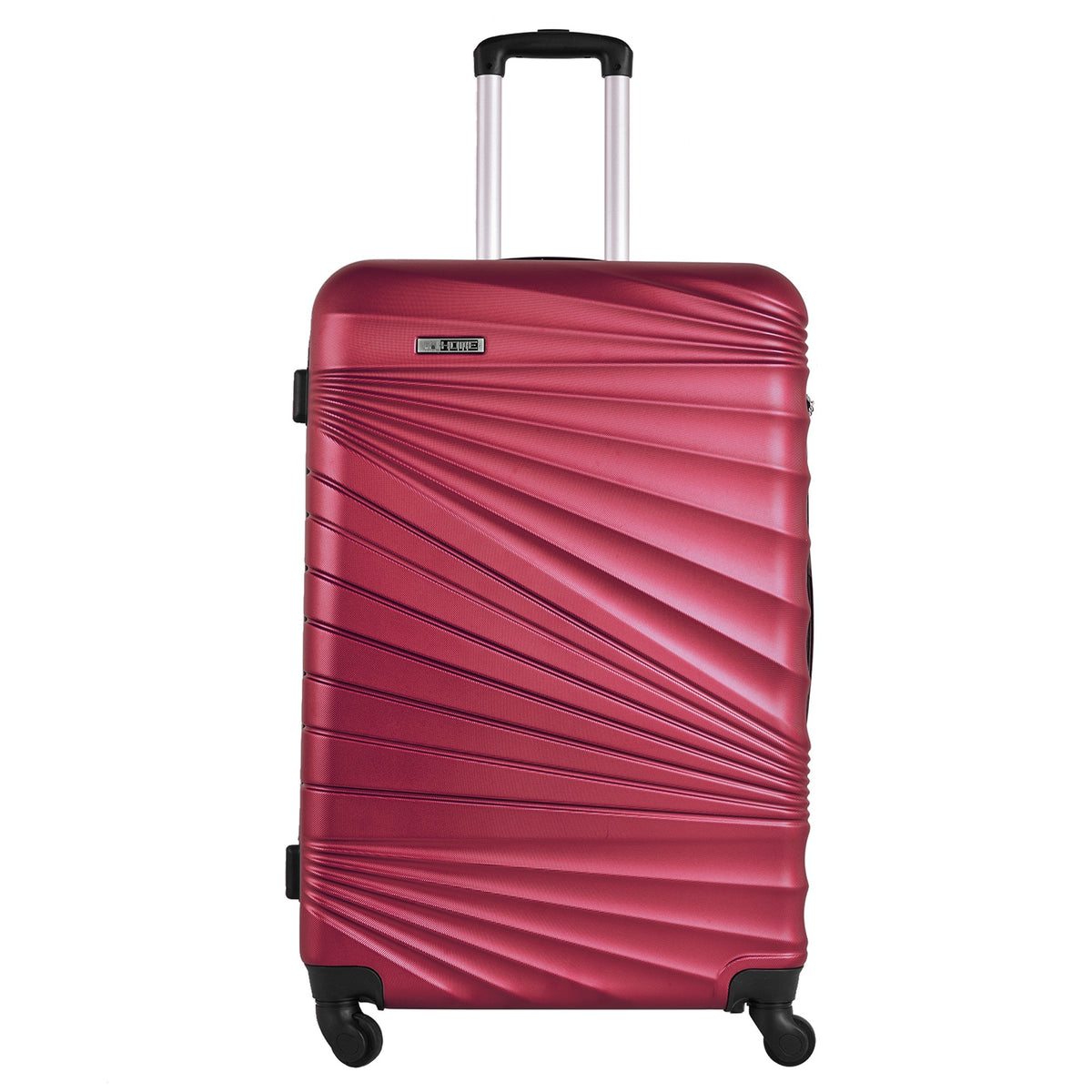 Juego de maletas rígidas 4 pzs color coral con ruedas (5)