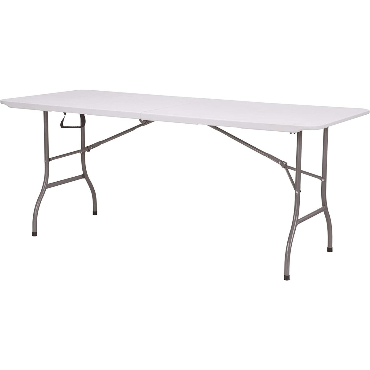 Mesa plegable 180x75x74 cm fijador barra metálica sobre plegable