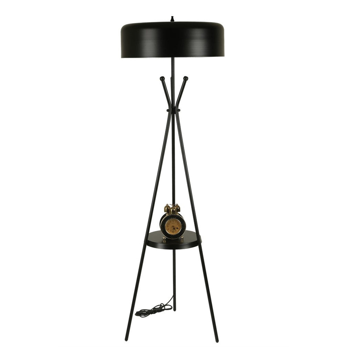 Lámpara de pie metal negro 50x50x165 cm casquillo E27