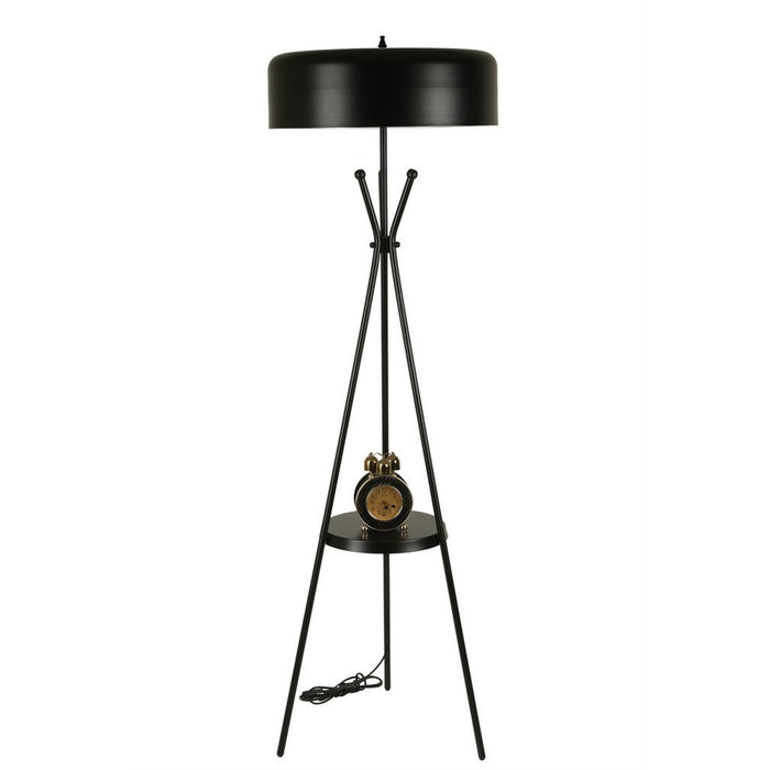 Lámpara de pie metal negro 50x50x165 cm casquillo E27