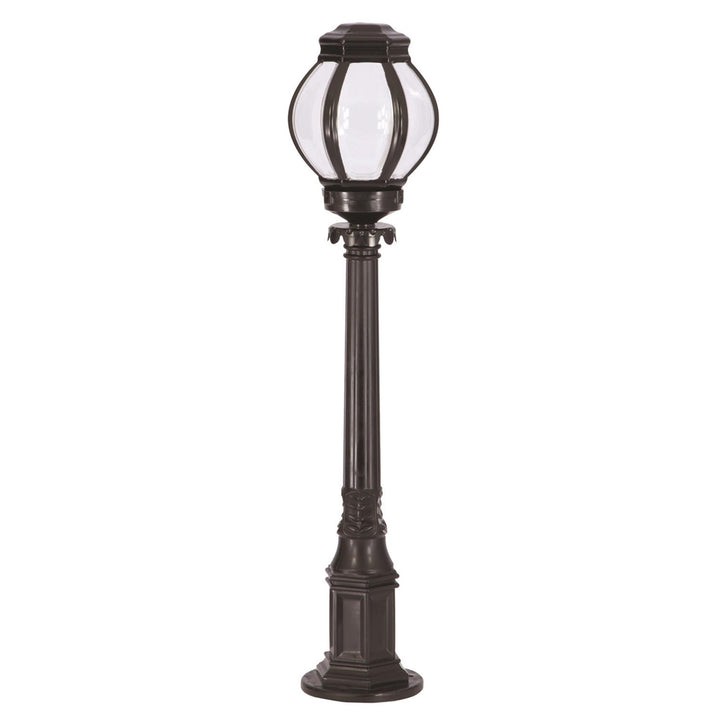 Lámpara de pie exterior negro 23x23x90 cm casquillo E27