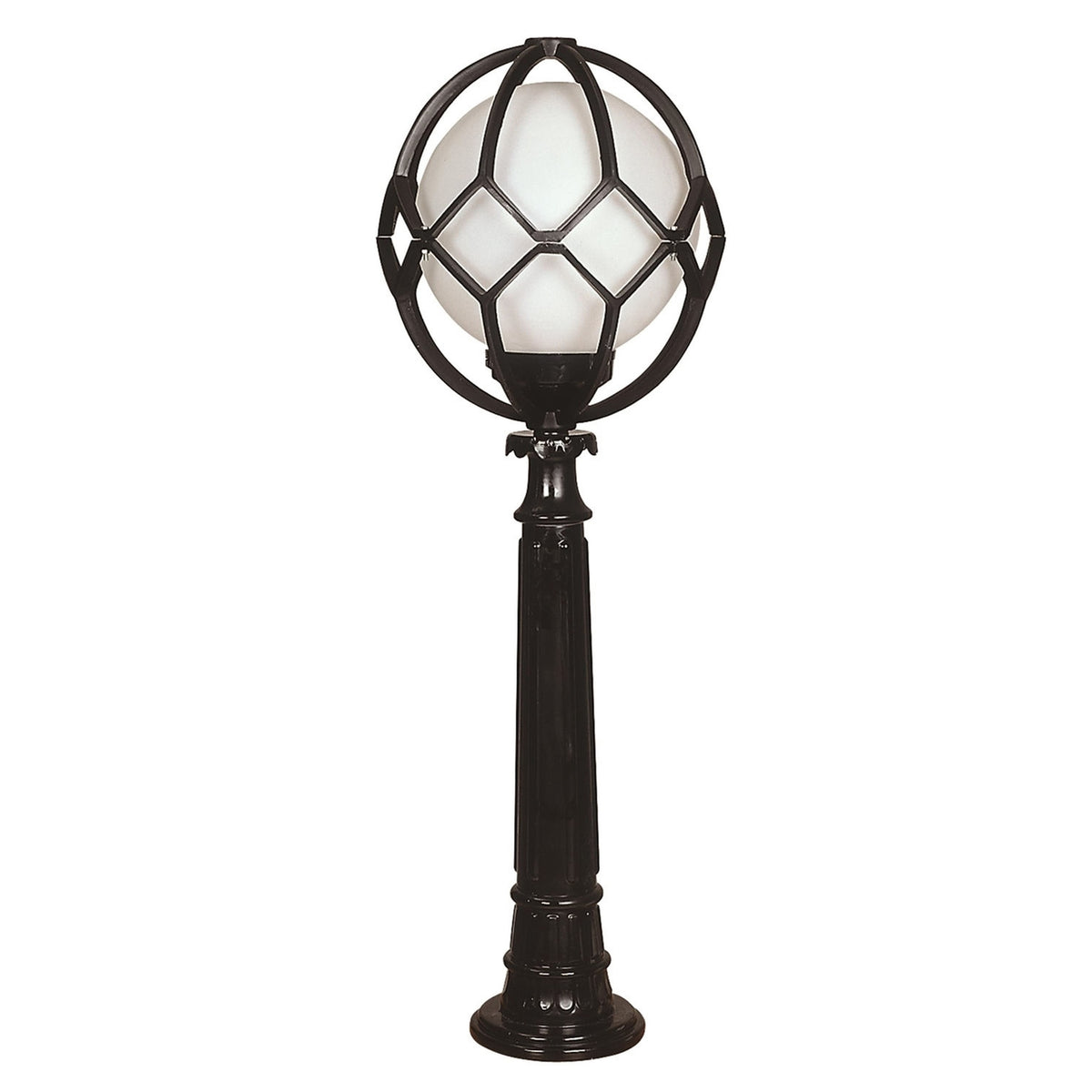Lámpara de pie exterior negro 35x35x110 cm casquillo E27