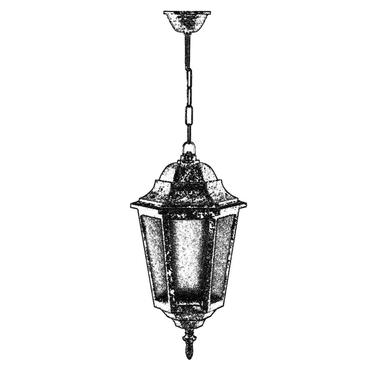 Lámpara de techo exterior marrón 23x23x60cm (2)