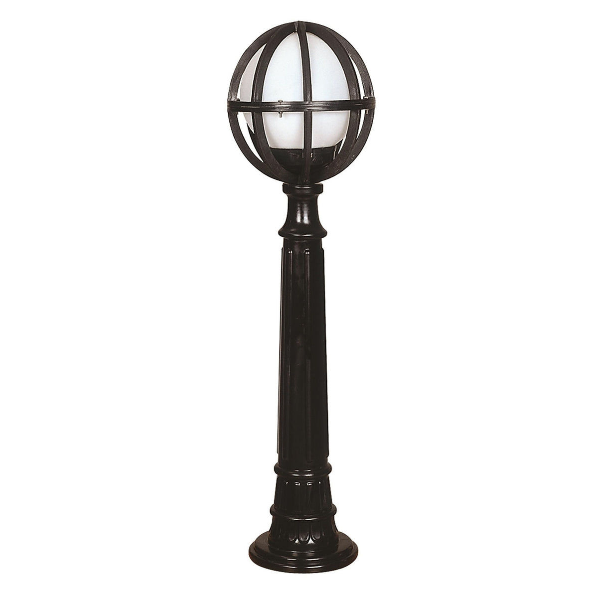Lámpara de pie exterior negro 23x23x95 cm casquillo E27
