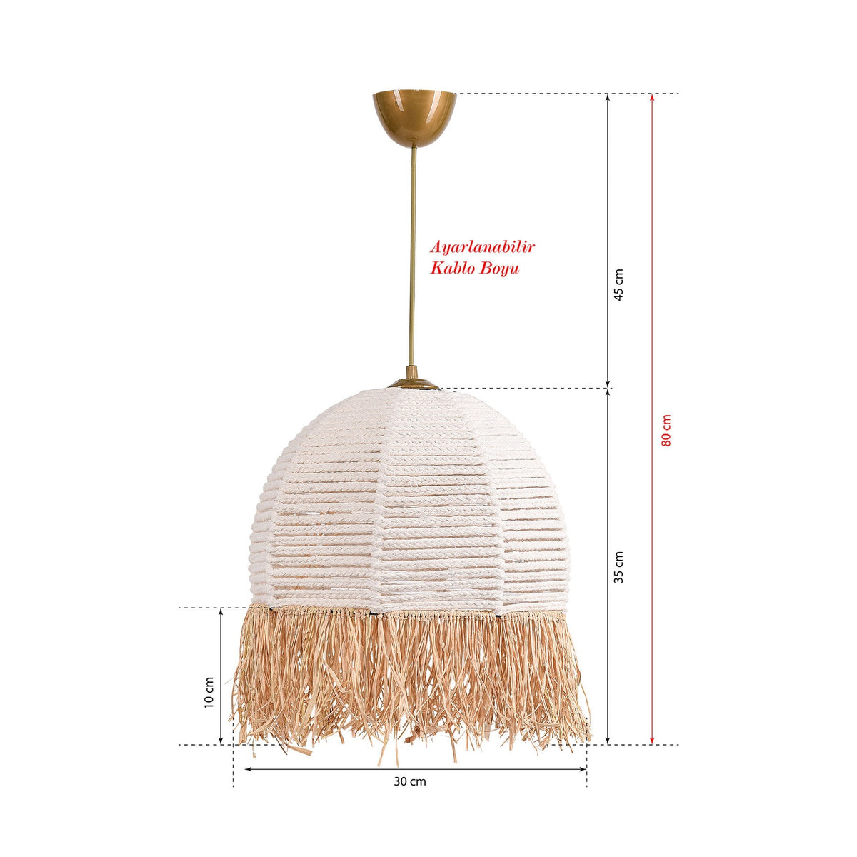 Lámpara de techo blanco 30x30x80 cm decorativa (2)