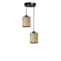 Lámpara de techo ratán 20x70 cm decorativa
