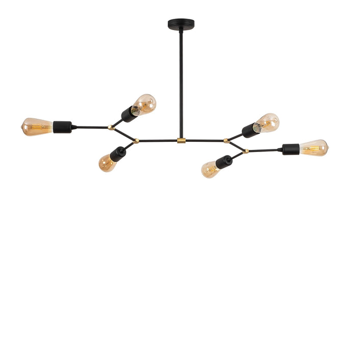 Lámpara de techo negro 95x48x48 cm decorativa