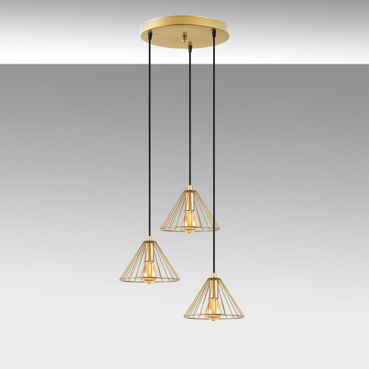 Lámpara de techo oro brillante 41x41x117 cm decorativa (3)
