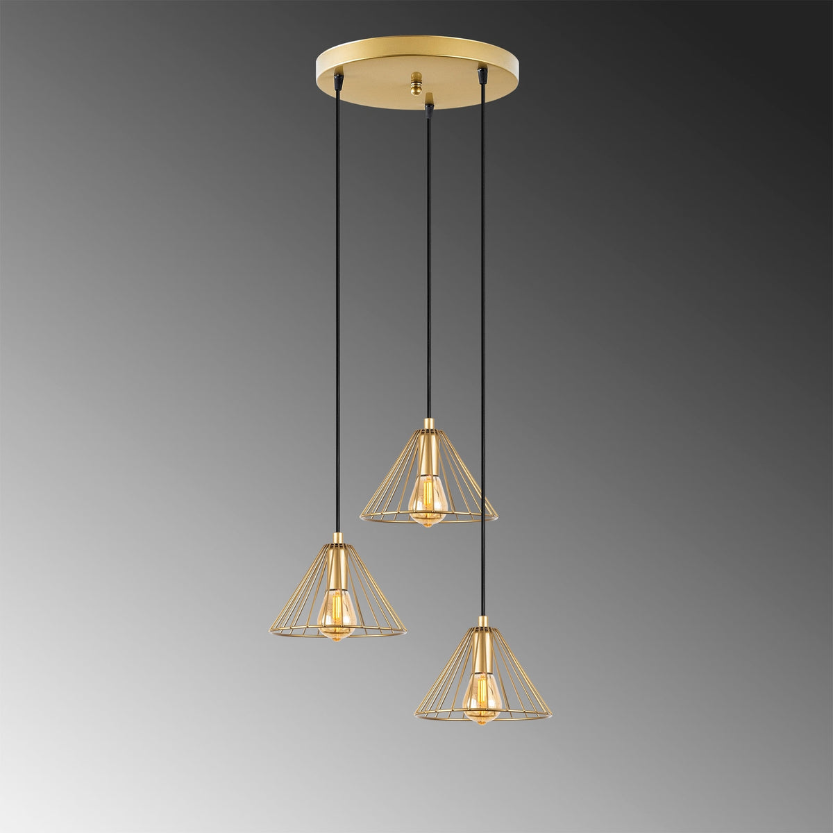 Lámpara de techo oro brillante 41x41x117 cm decorativa (4)