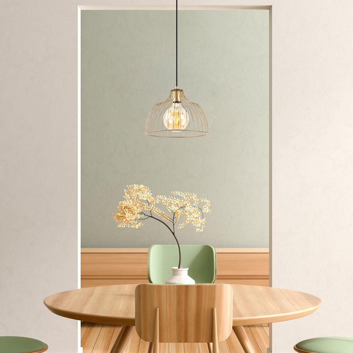 Lámpara de techo oro brillante 28x28x126 cm decorativa (6)