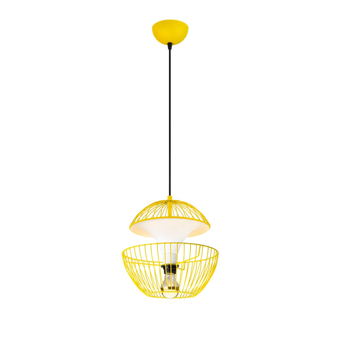 Lámpara de techo amarillo 30x30 cm regulable 45-135 cm decorativa