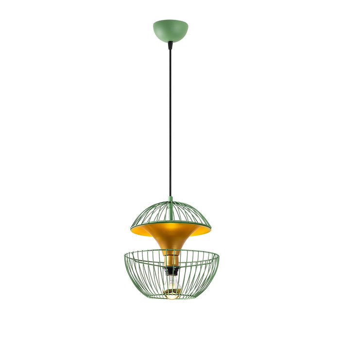Lámpara de techo verde 30x30 cm regulable 45-135 cm decorativa