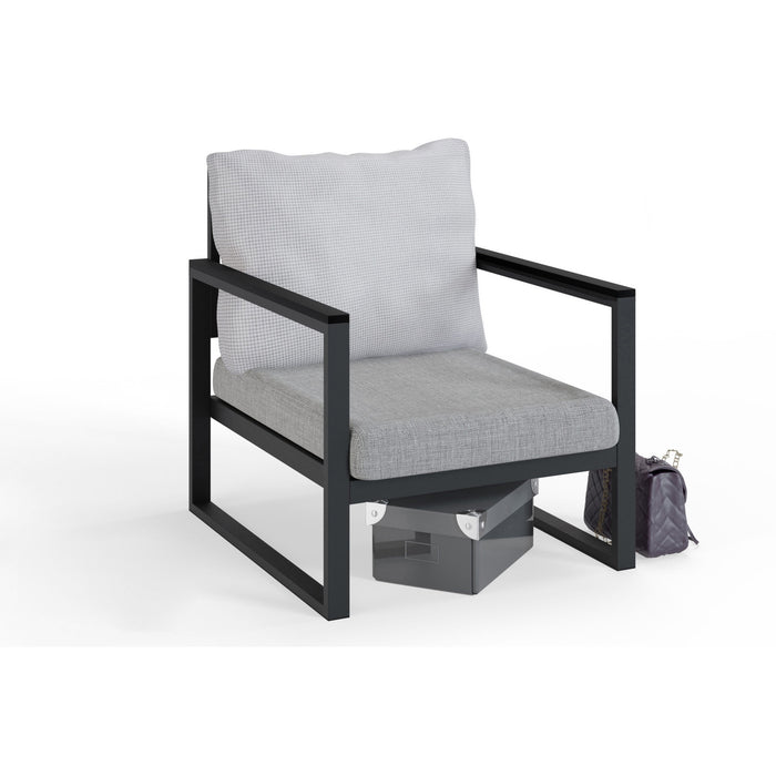 Sillón de jardín antracita gris decorativo
