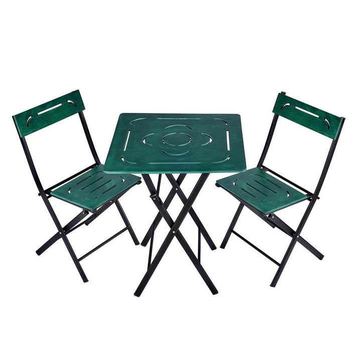 Set mesa y sillas de jardín 3 pzs verde