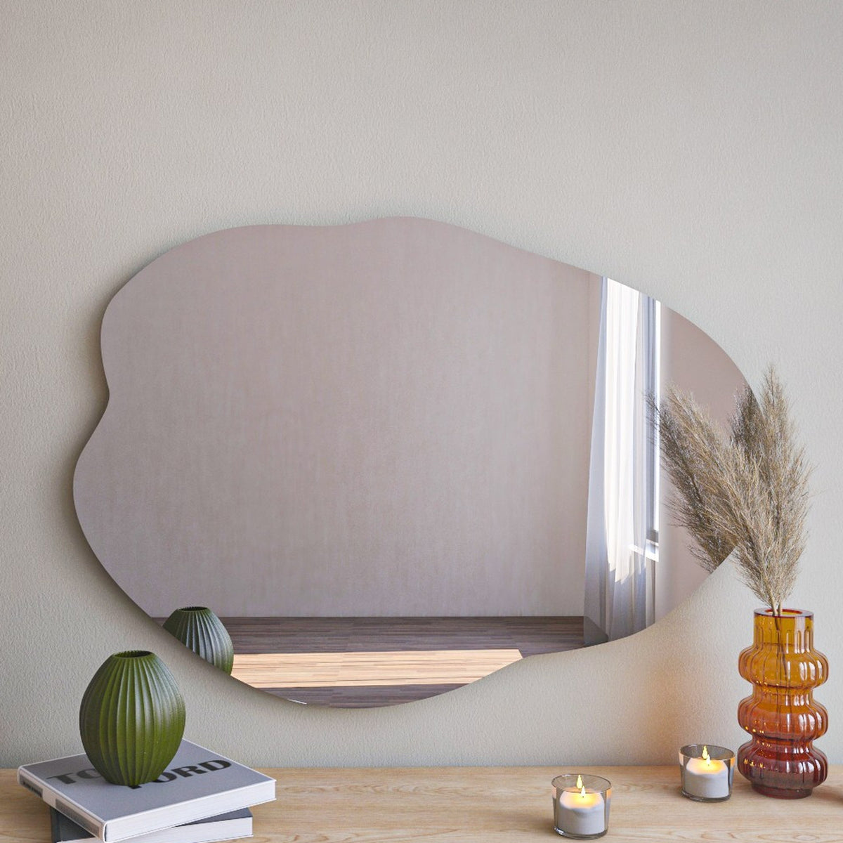Espejo decorativo de baño forma de nube (7)