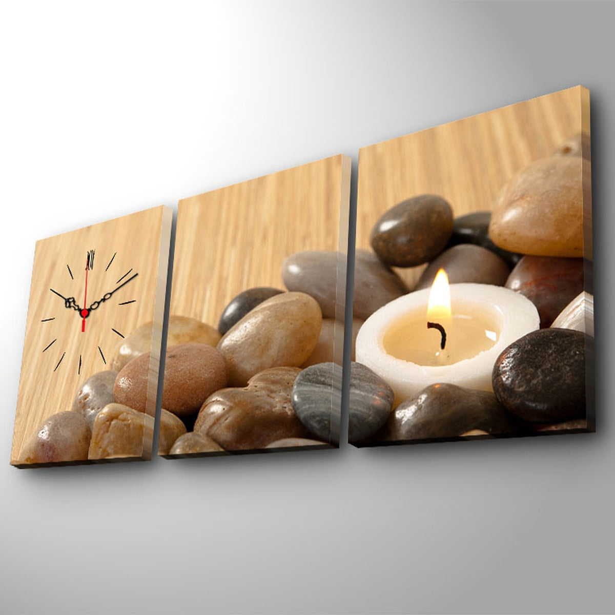 Reloj de pared lienzo decorativo 3 pzs estilo zen (3)