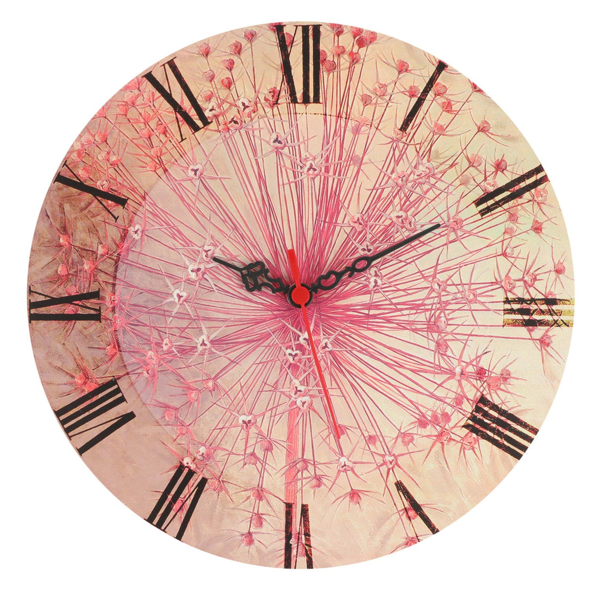 Reloj de pared MDF decorativo estilo rosa