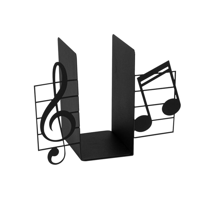 Apoya libros metal estilo musical decorativo