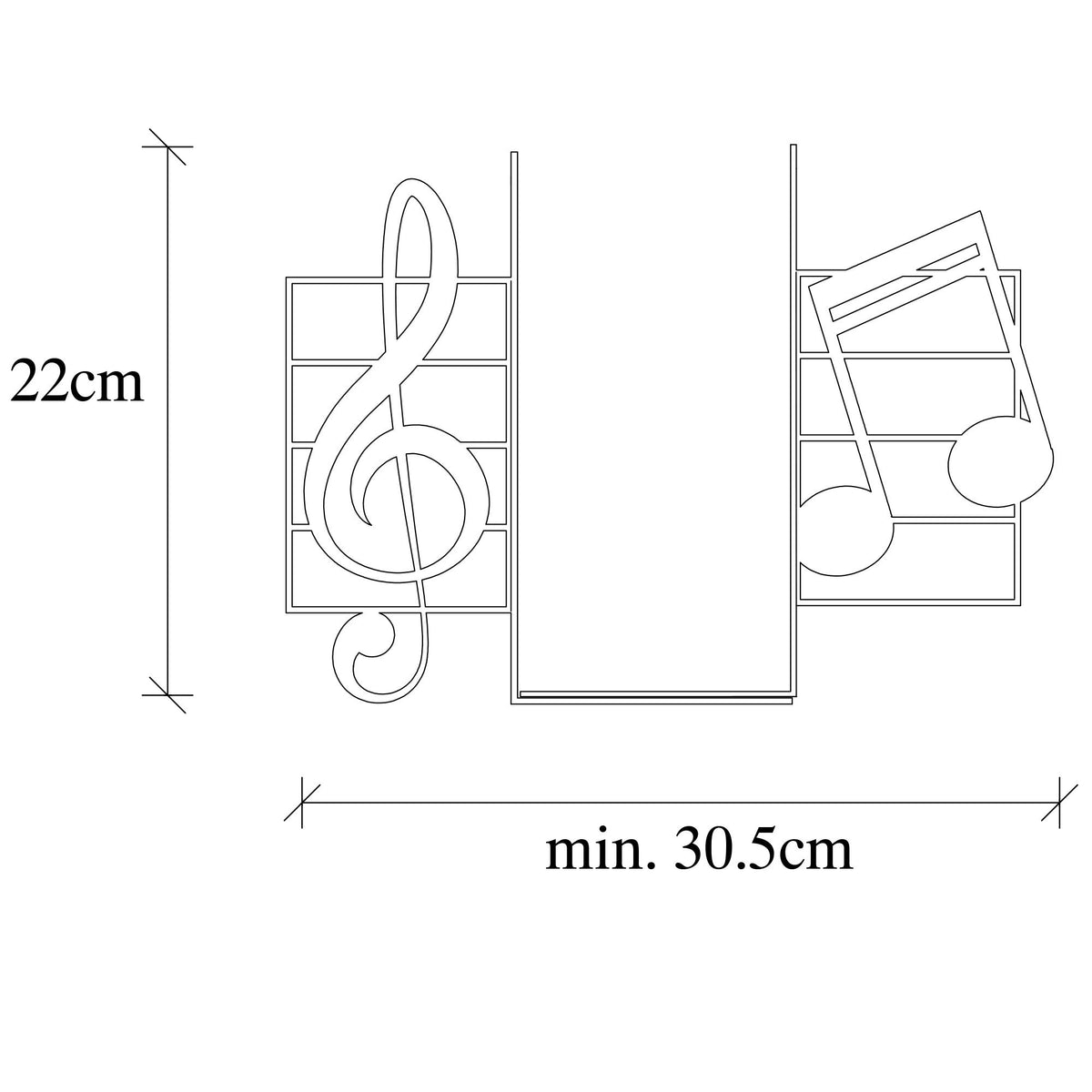 Apoya libros metal estilo musical decorativo (3)