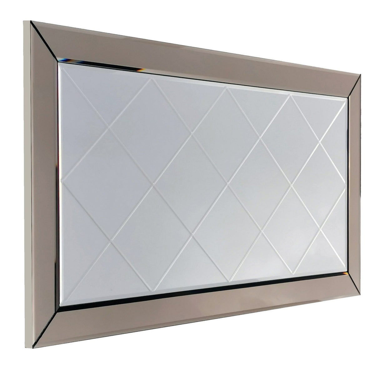 Espejo horizontal geometría esplendorosa decorativo
