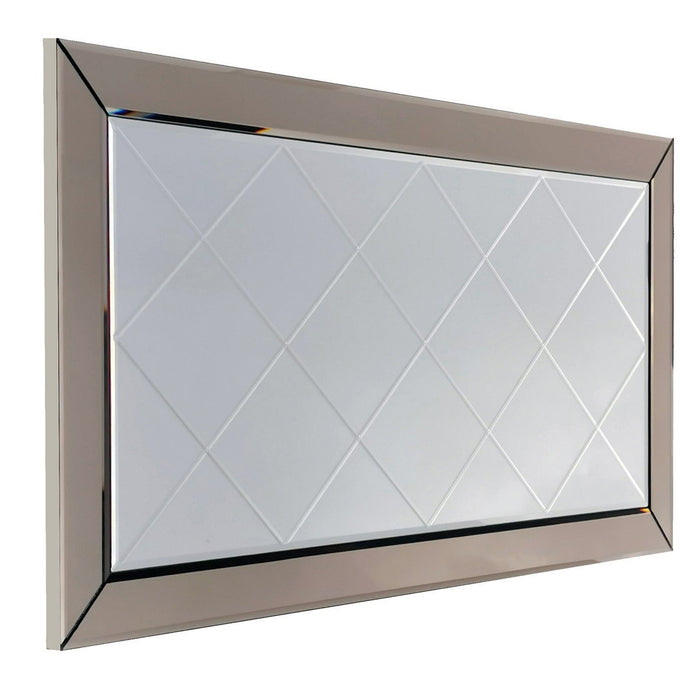 Espejo horizontal geometría esplendorosa decorativo