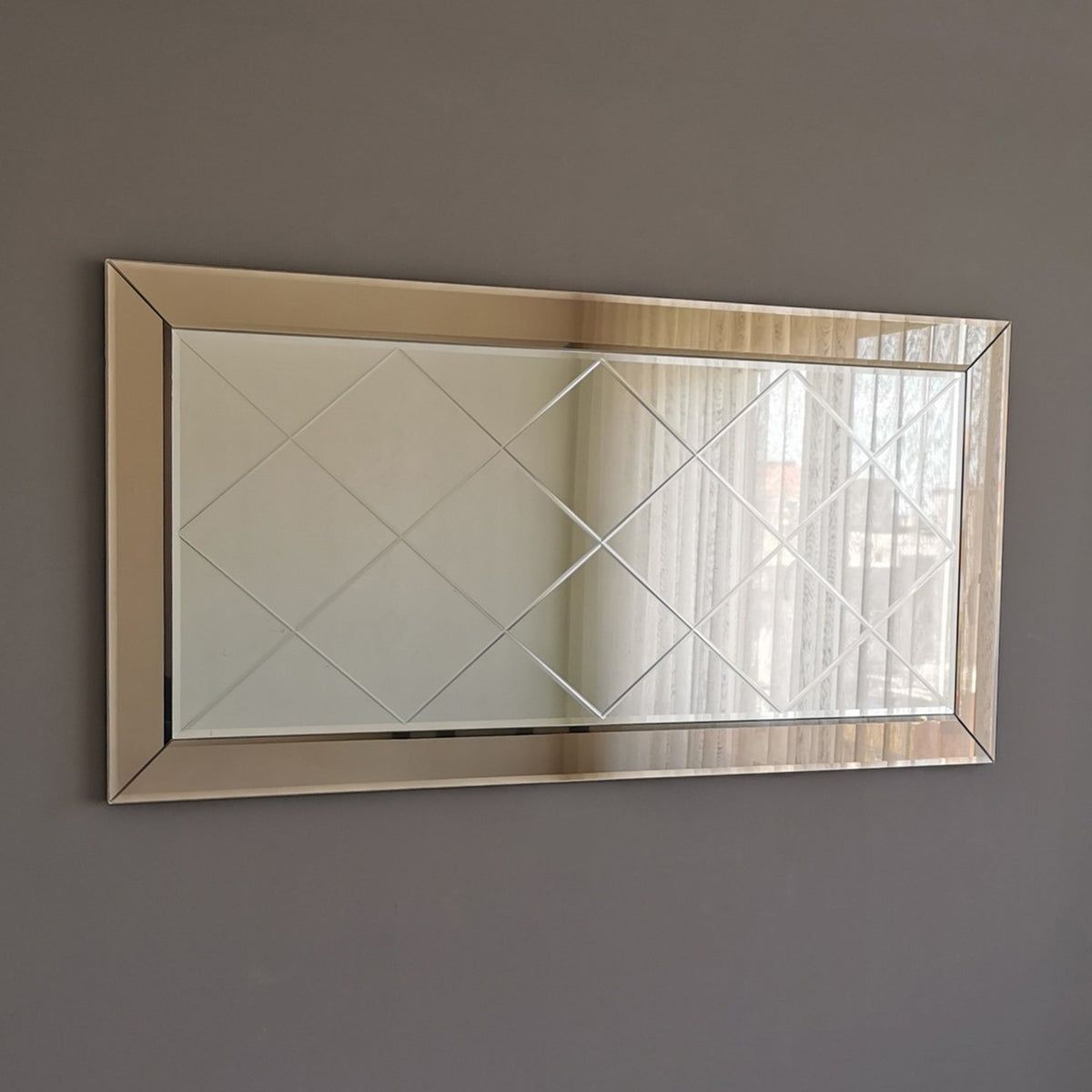 Espejo horizontal geometría esplendorosa decorativo (5)