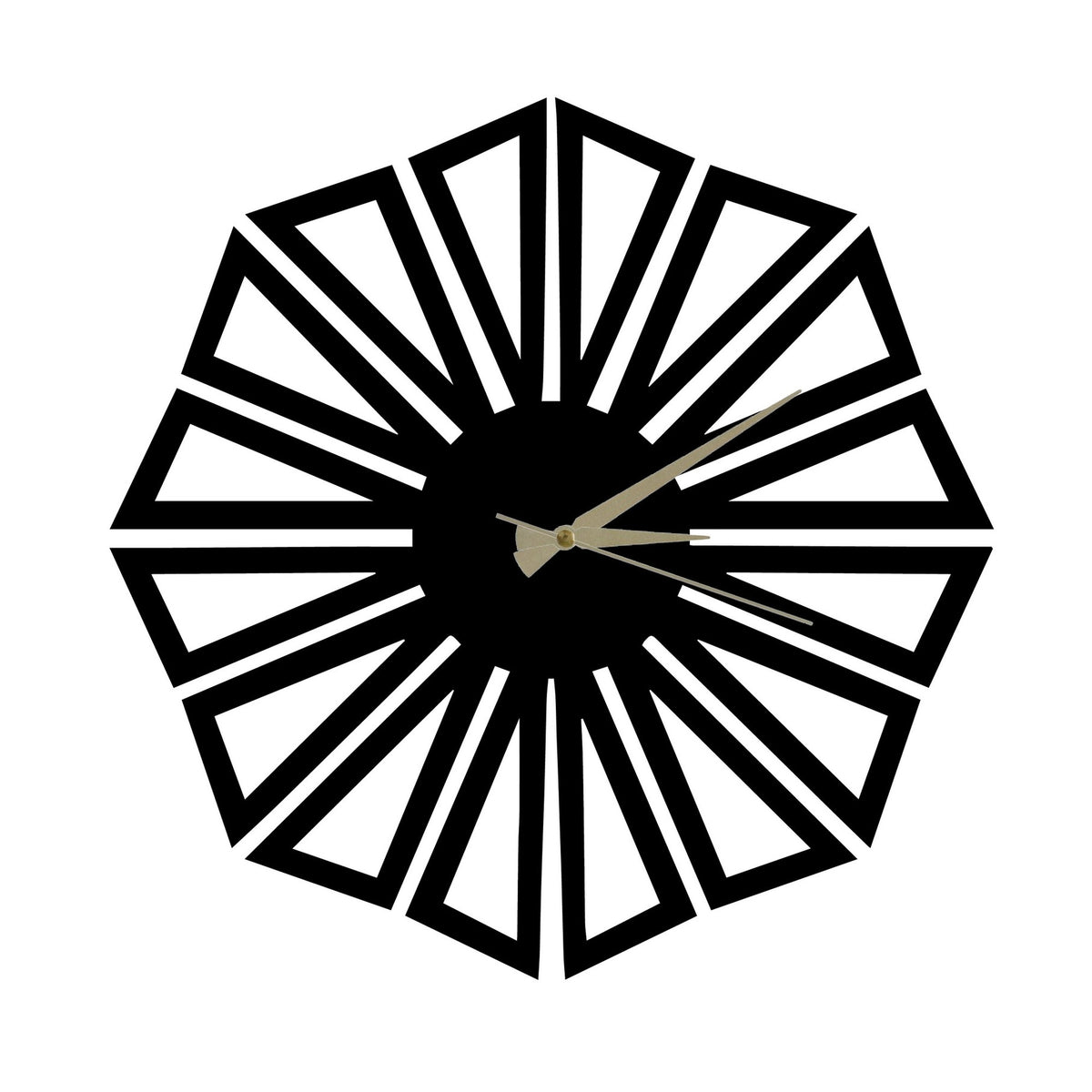 Reloj de pared metal decorativo estilo triángulos