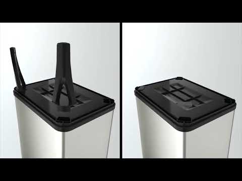 Vídeo del producto Cubo de basura inteligente sin patas apertura automática 40L gris